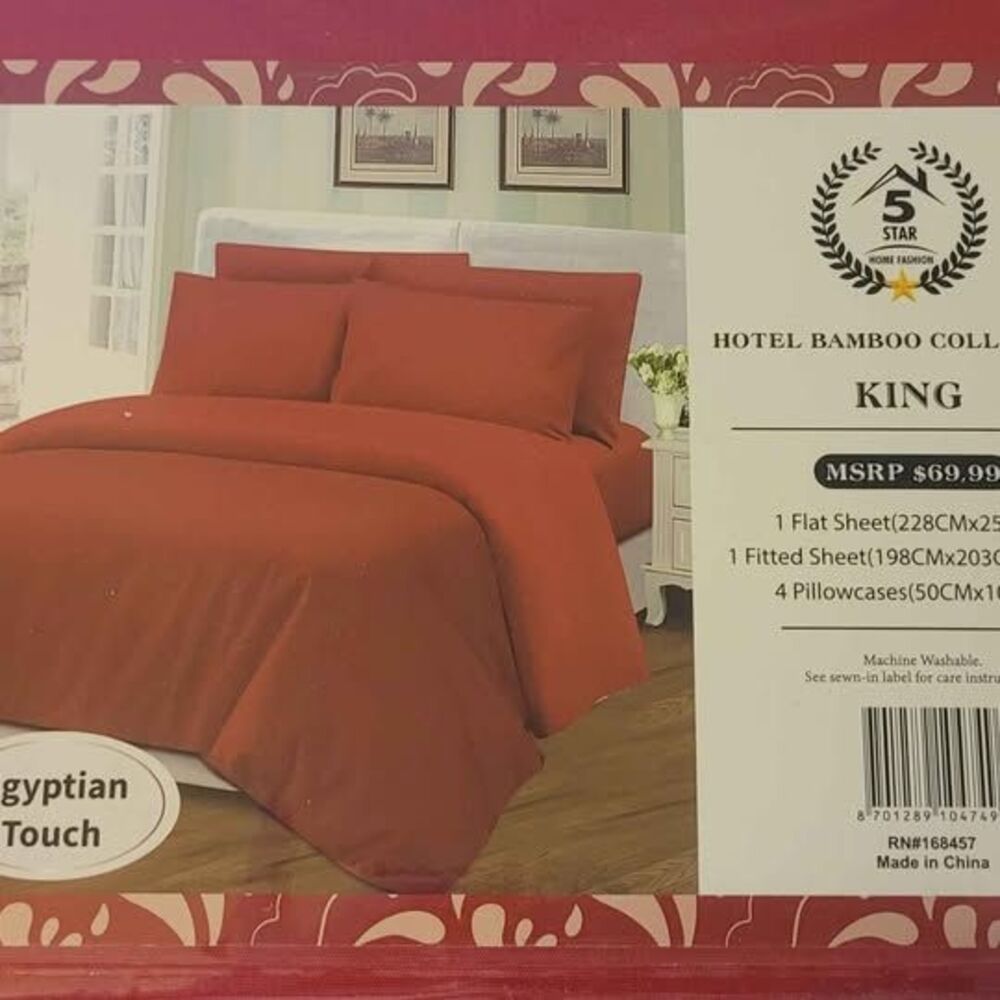 2500 CT Hotel Bamboo Sheet set 6 pc. King deep pocket